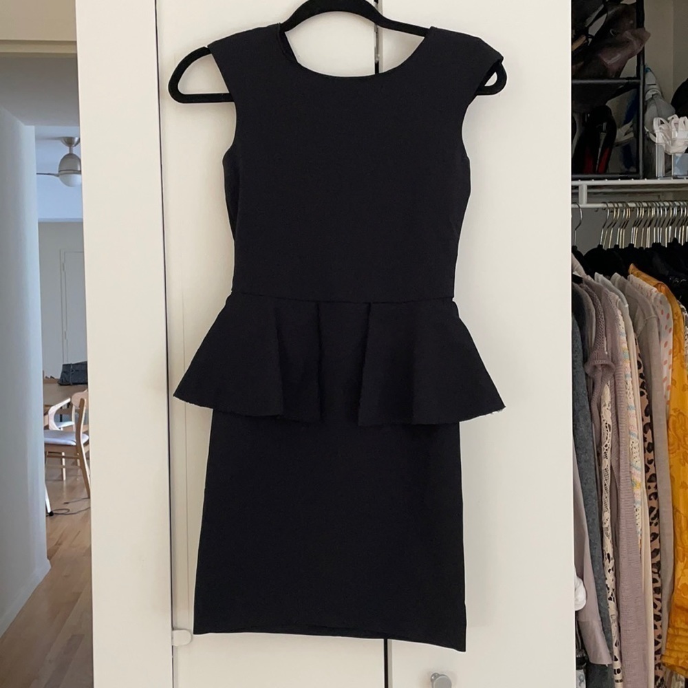 Zara Black Peplum Dress​​​​​​​​​​​​